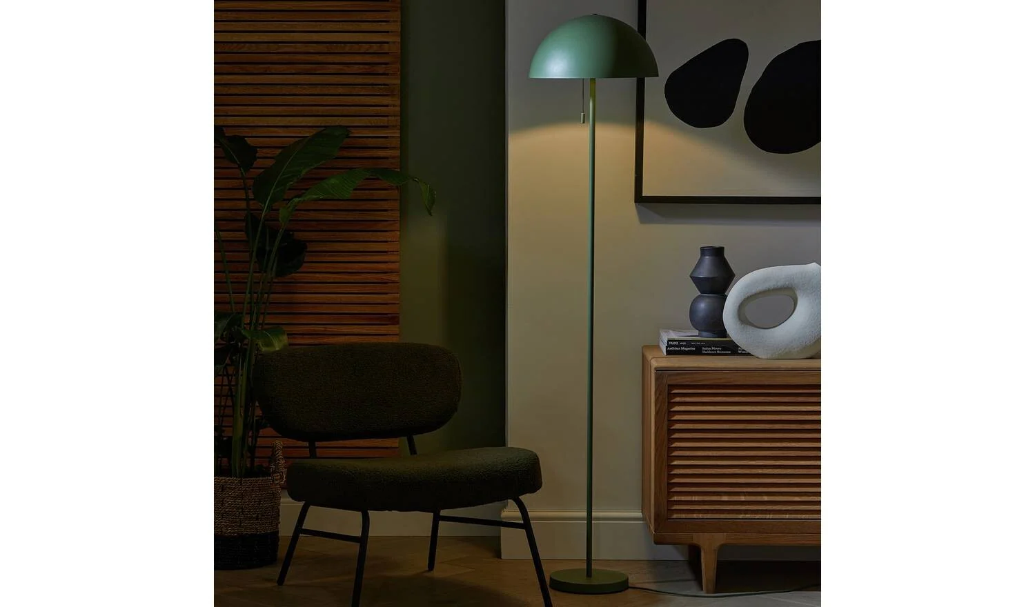 Modern Mushroom Floor Lamp Green Contemporary Living Room Lighting Decor - Image 4