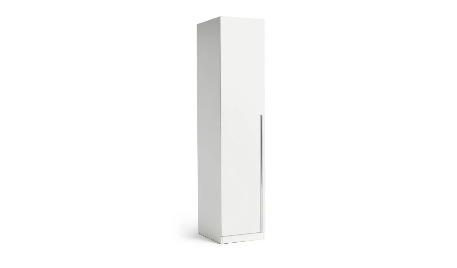 Munich 1 Door Wardrobe White Tall Freestanding Bedroom Storage - Image 6
