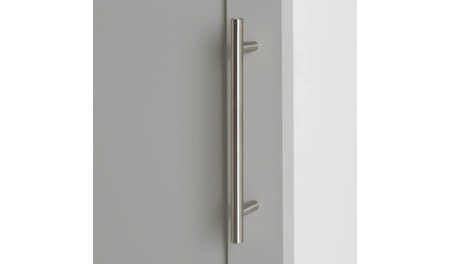 Munich Panelled 1 Door Wardrobe Grey Tall Freestanding Storage - Image 5