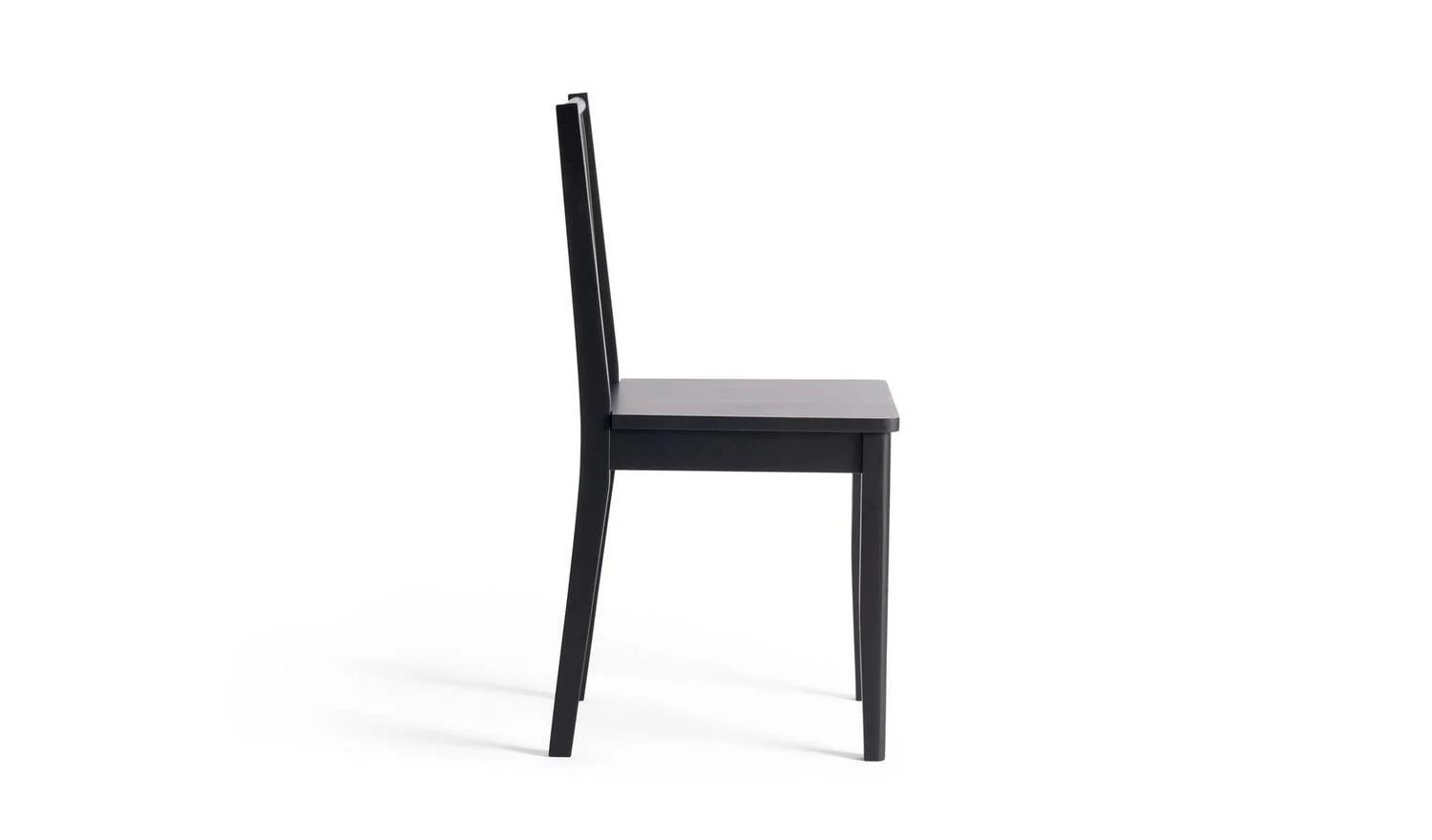 Habitat Nel Pair of Solid Wood Spindle Chair Black Dining Kitchen Set - Image 6