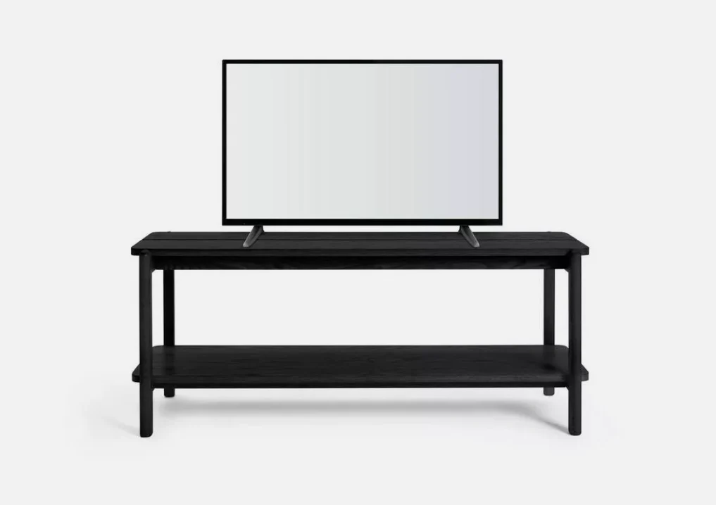 Nel TV Unit Black Sleek Contemporary Style Durable Construction - Image 3