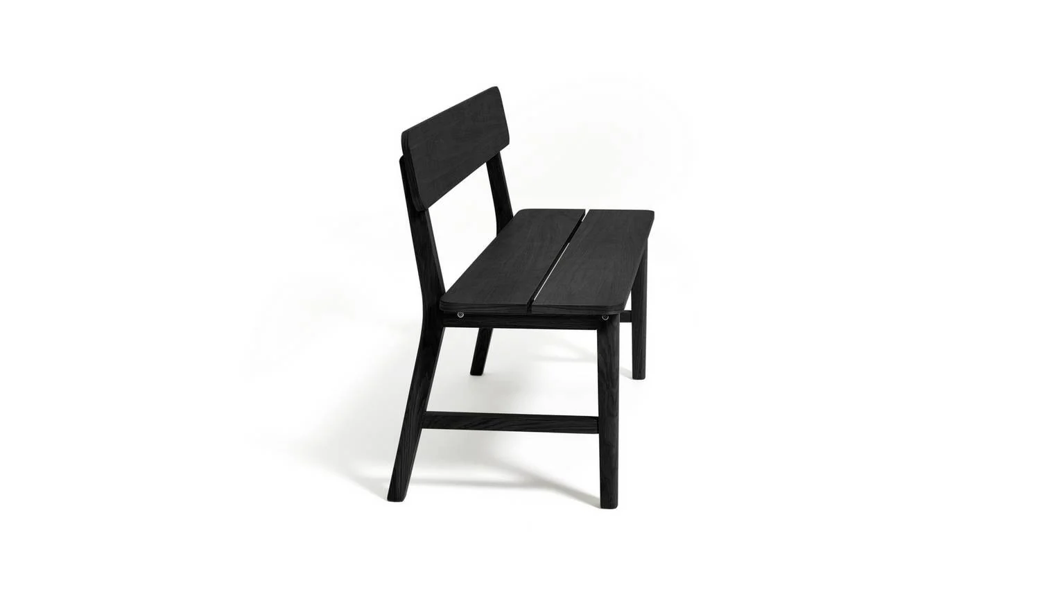 Habitat Nel Wood Veneer Dining Bench Black Kitchen Breakfast Furniture - Image 3