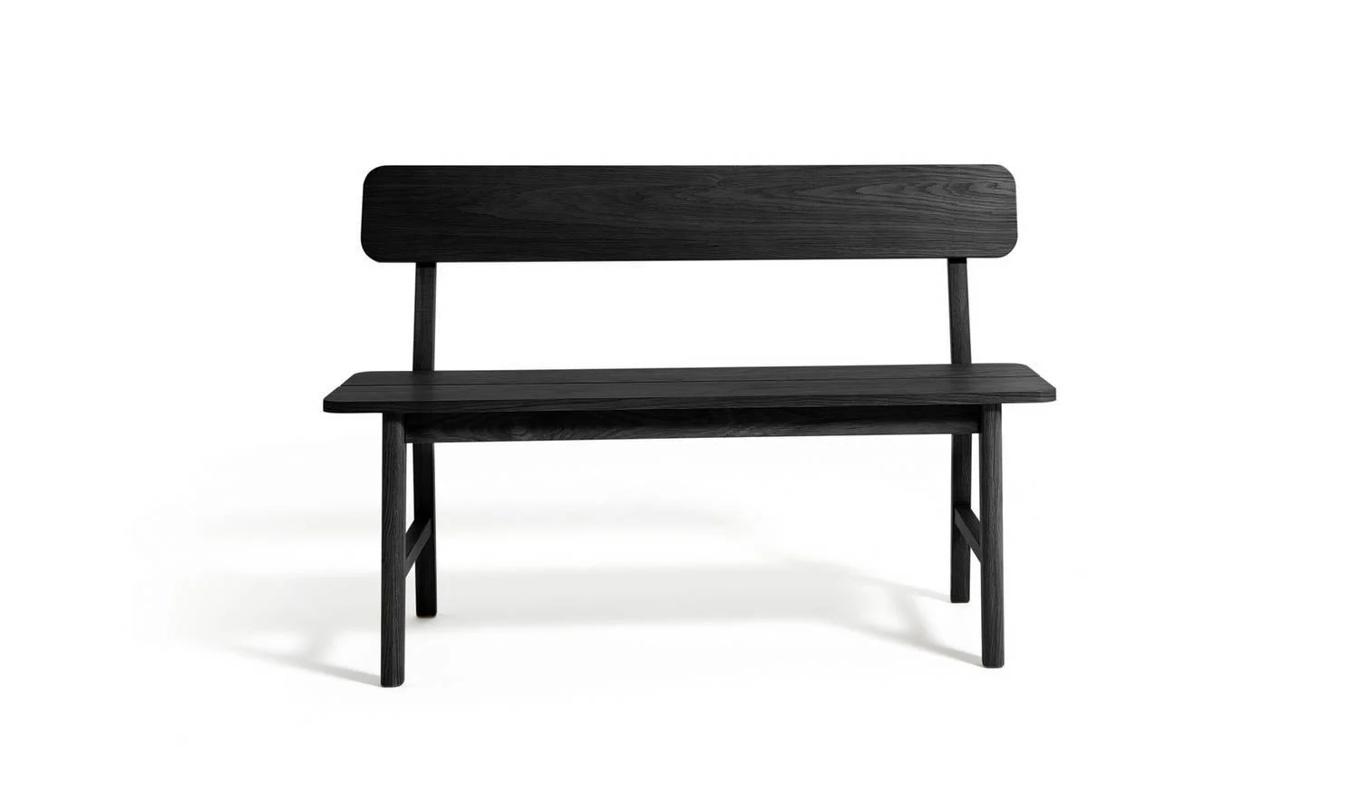 Habitat Nel Wood Veneer Dining Bench Black Kitchen Breakfast Furniture - Image 4