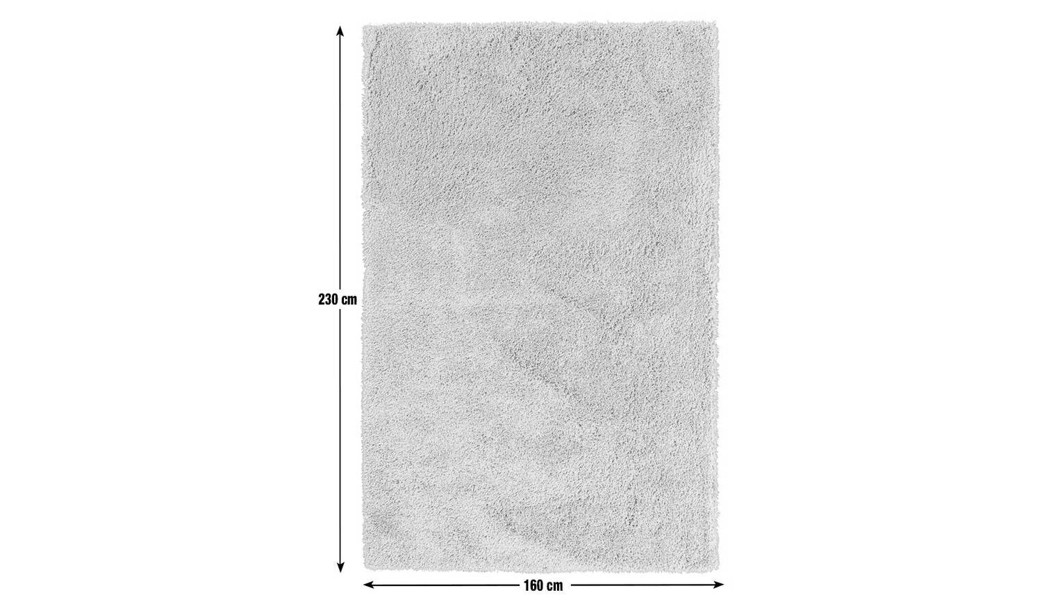 Noodle Plain Grey Shaggy Rug 230x160cm Living Room Bedroom Floor Soft - Image 5