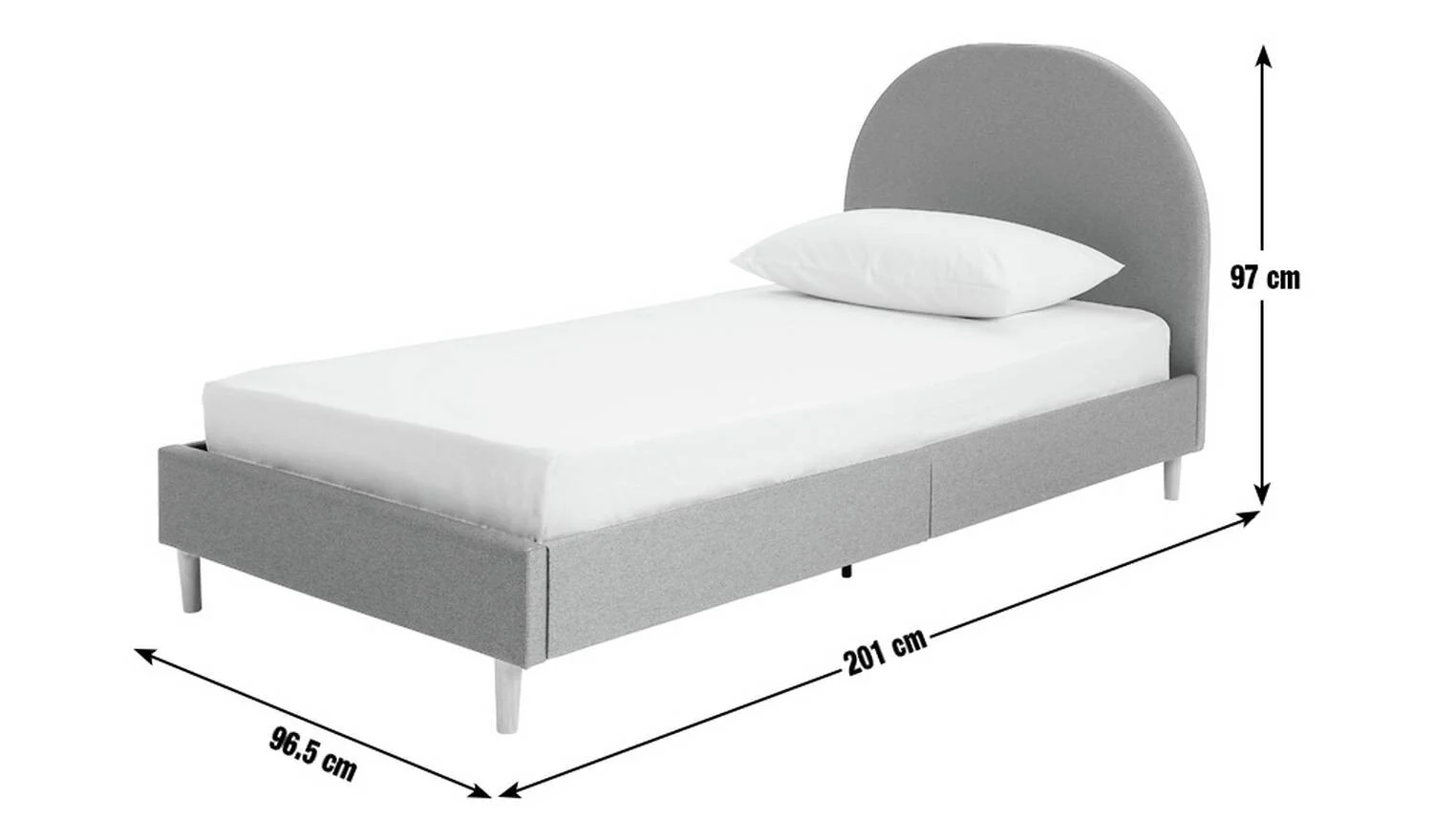 Olivia Single Bed Frame Orange Kids Childrens Bedroom Furniture - Image 9