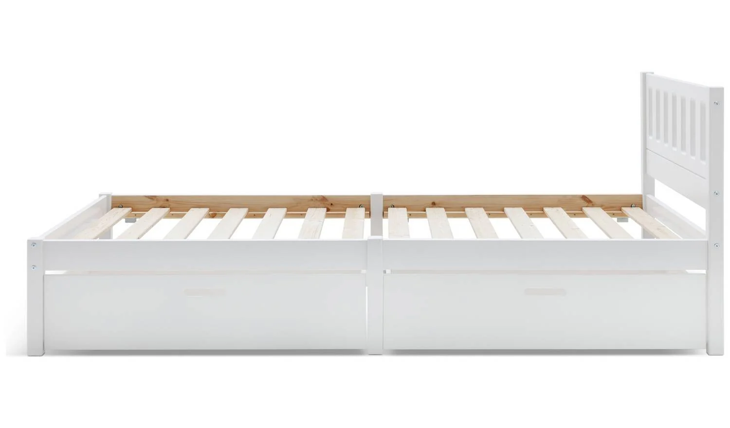 Ronnie Single Bed Frame and Drawer White Kids Childrens Bedroom Furniture - Image 4