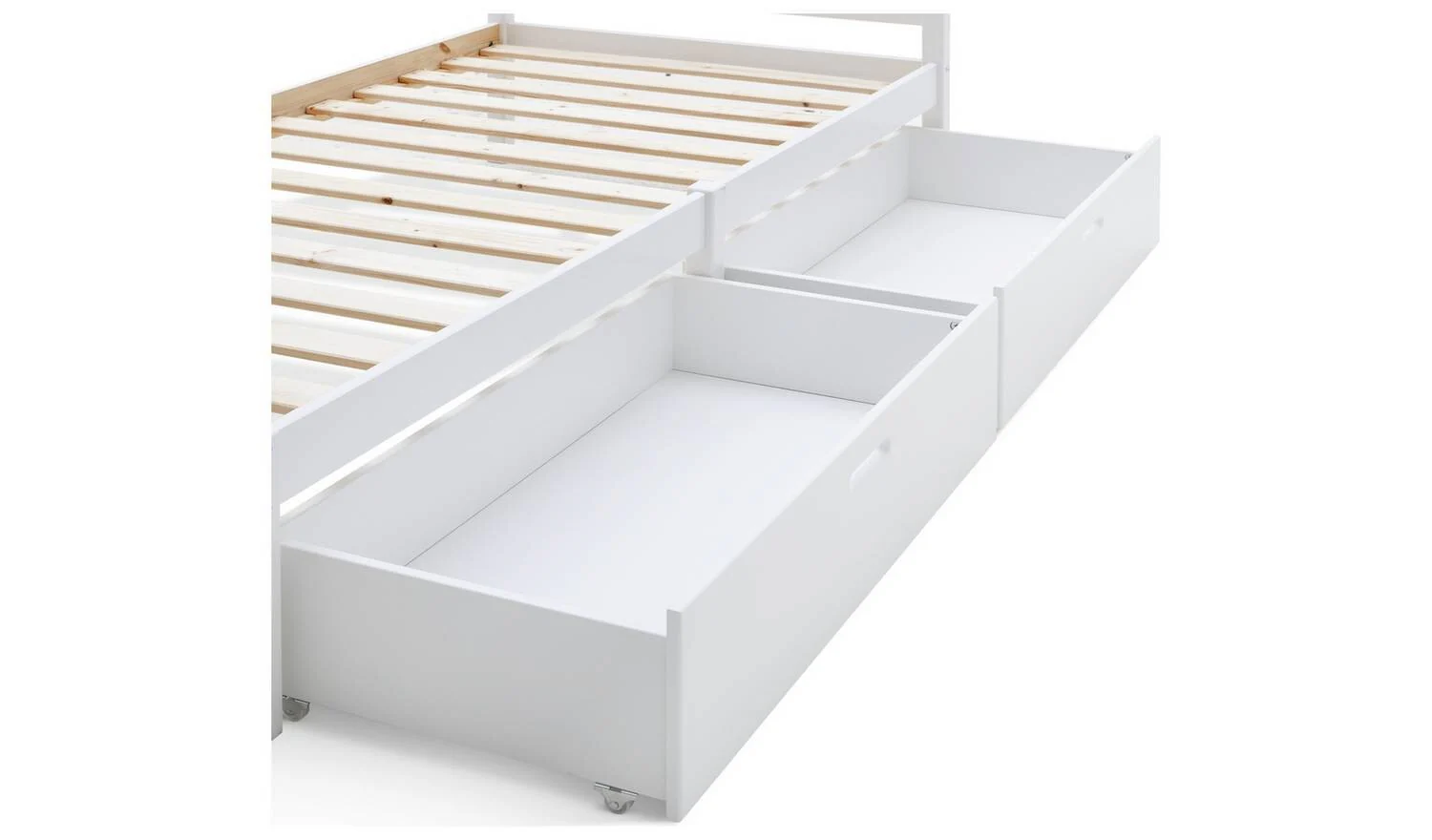 Ronnie Single Bed Frame and Drawer White Kids Childrens Bedroom Furniture - Image 6