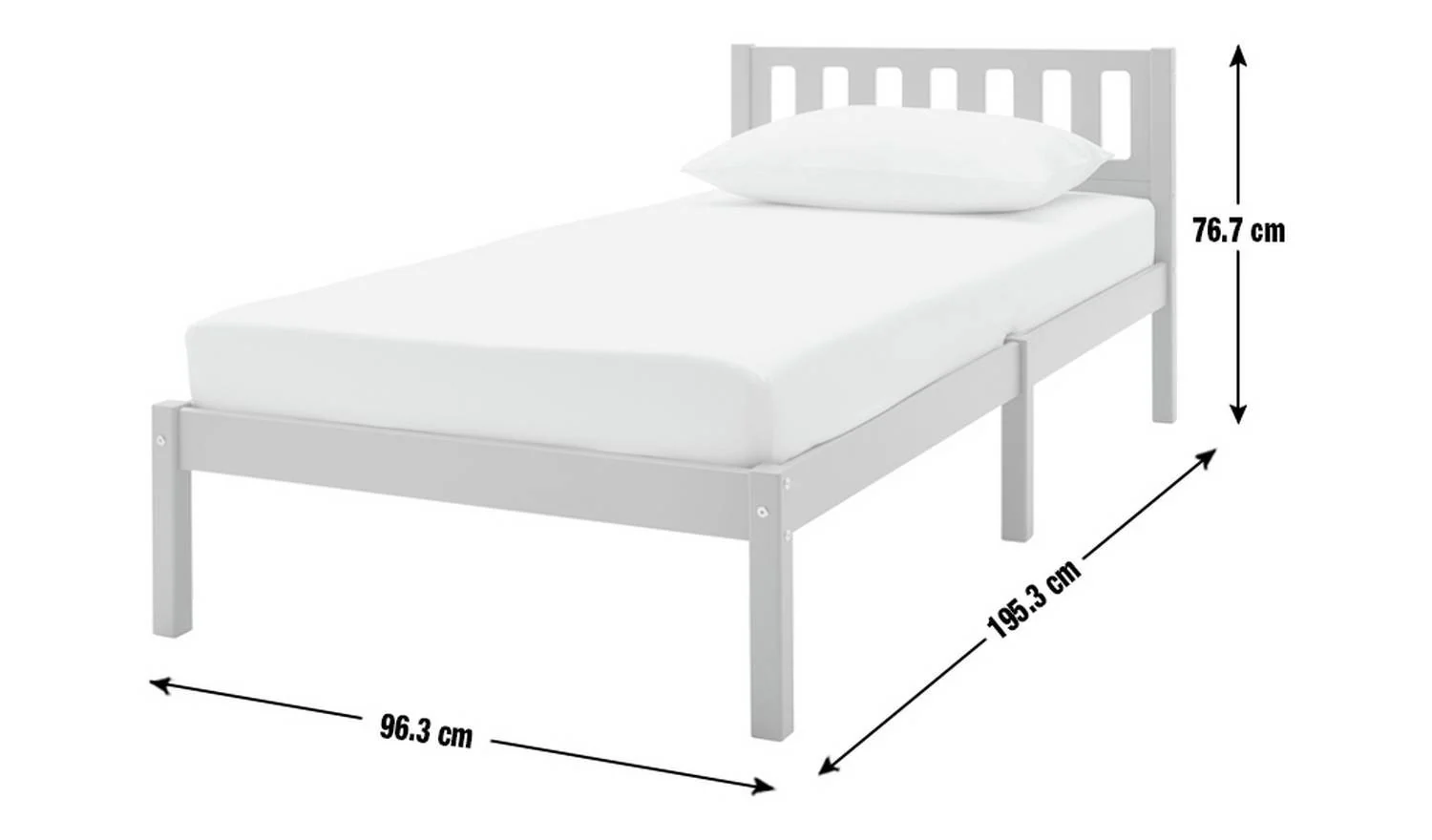 Ronnie Single Bed Frame Duck Egg Blue Kids Childrens Bedroom Furniture - Image 2