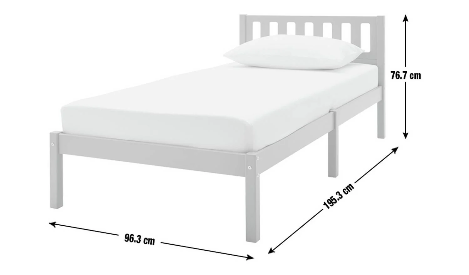 Habitat Ronnie Single Bed Frame - White - Image 2