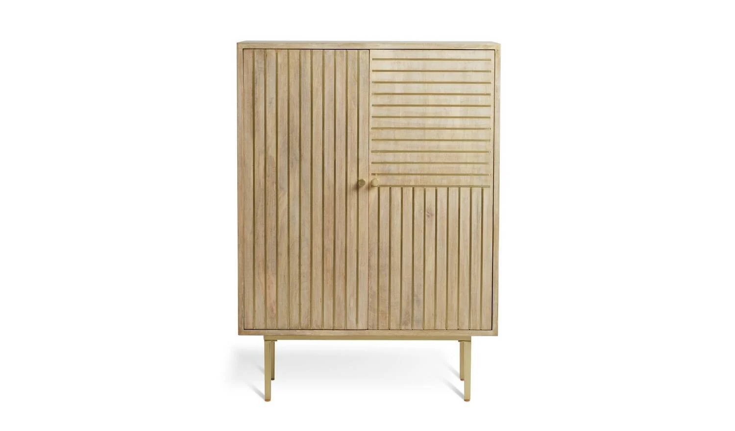 Samara 2 Door Sideboard Natural Storage Cabinet Living Room Furniture - Image 5