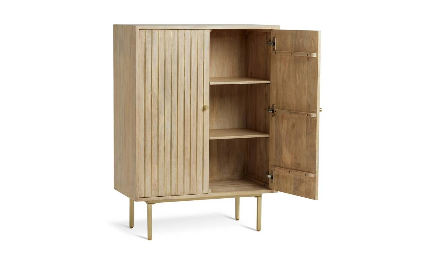 Samara 2 Door Sideboard Natural Storage Cabinet Living Room Furniture - Image 7