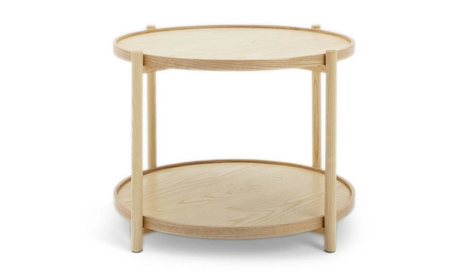 Selby Round Coffee Table Natural With Lower Shelf Storage Assembly - Image 3
