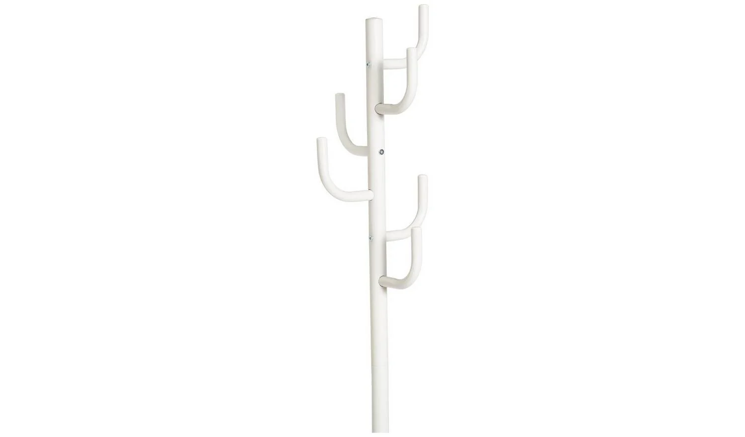 Steel Coat Stand White Modern Design Compact Space Saving - Image 3