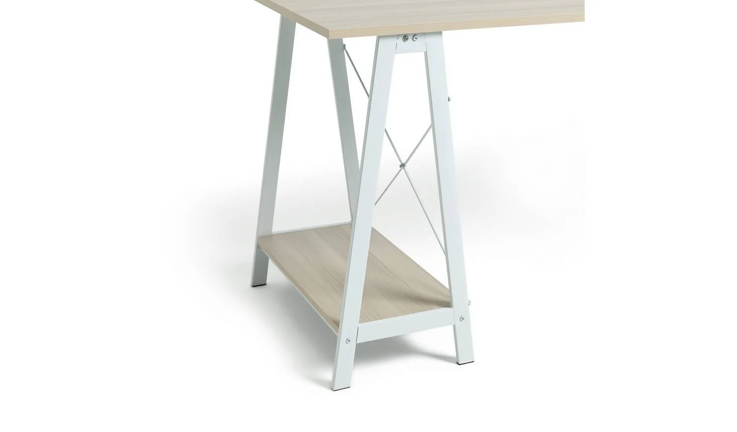 Habitat Trestle Table Office Desk - White - Image 5