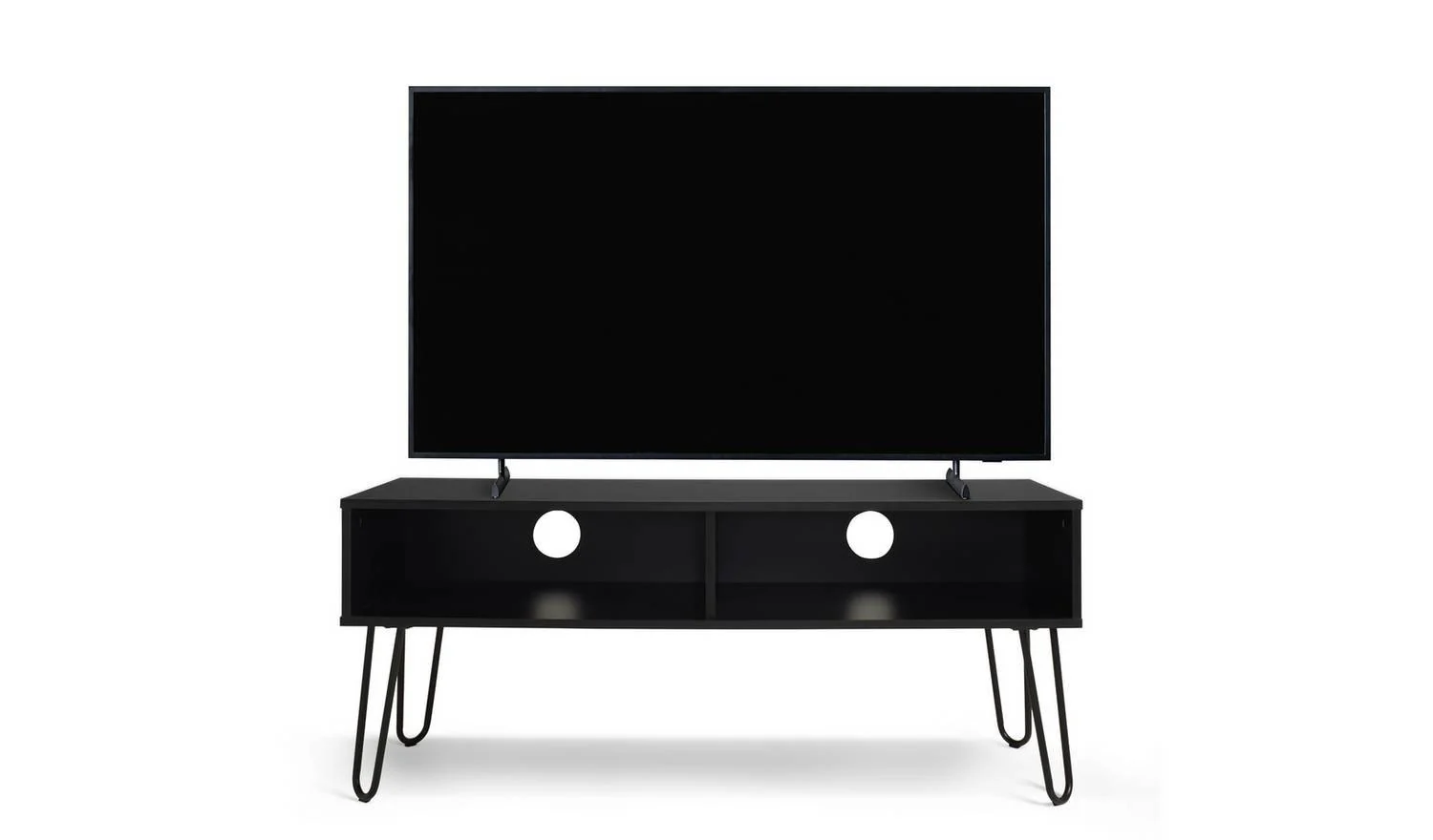 Tyler TV Unit Black Media Stand Storage Cabinet Living Room Furniture - Image 4