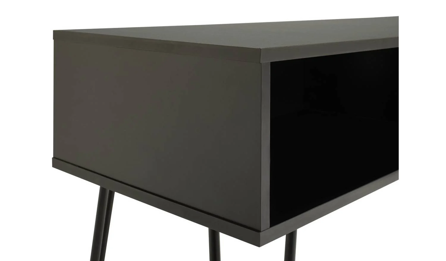 Tyler TV Unit Black Media Stand Storage Cabinet Living Room Furniture - Image 6