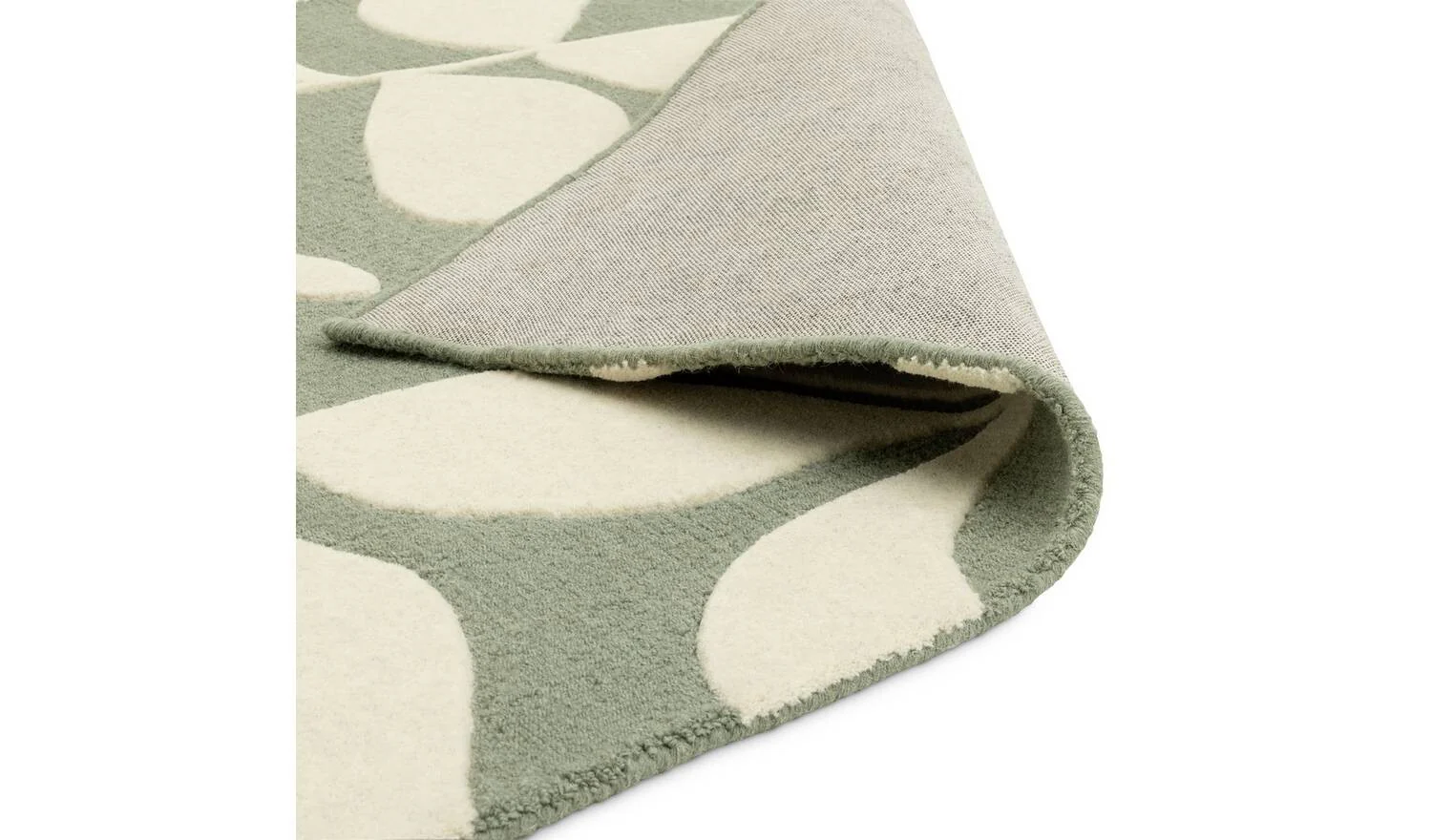 Verdant Leaf Green Wool Cut Pile Rug 230x160cm Patterned Living Room - Image 3