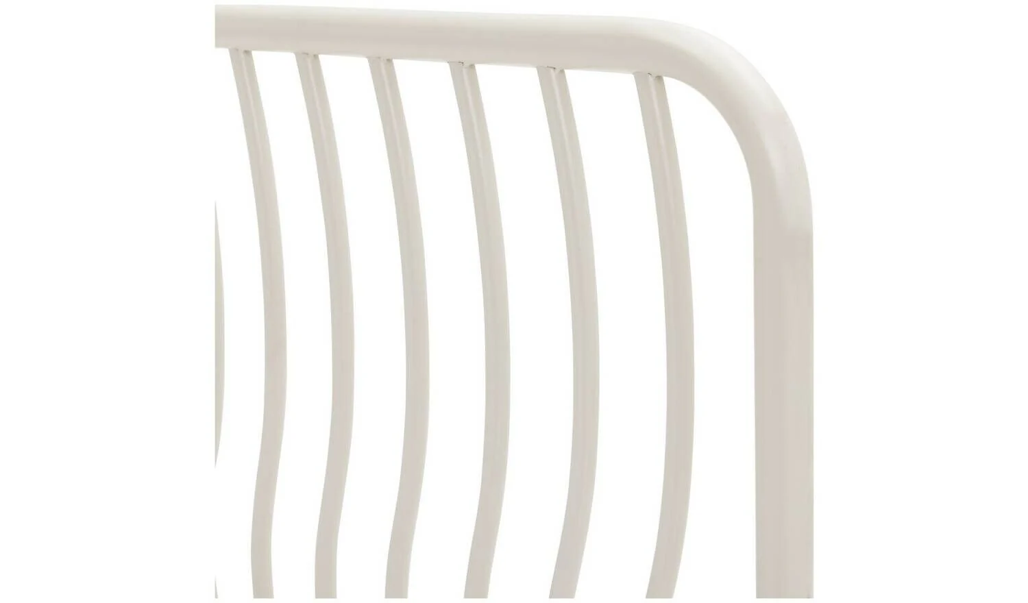 Habitat Wave Kingsize Metal Bed Frame Off White Modern Bedroom Storage - Image 9