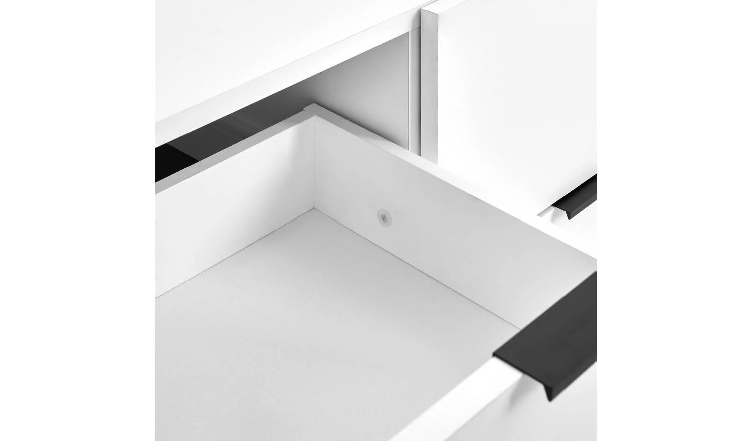 Zeke Wide 5 Drawer Chest White Storage Organiser Bedroom Furniture - Image 4