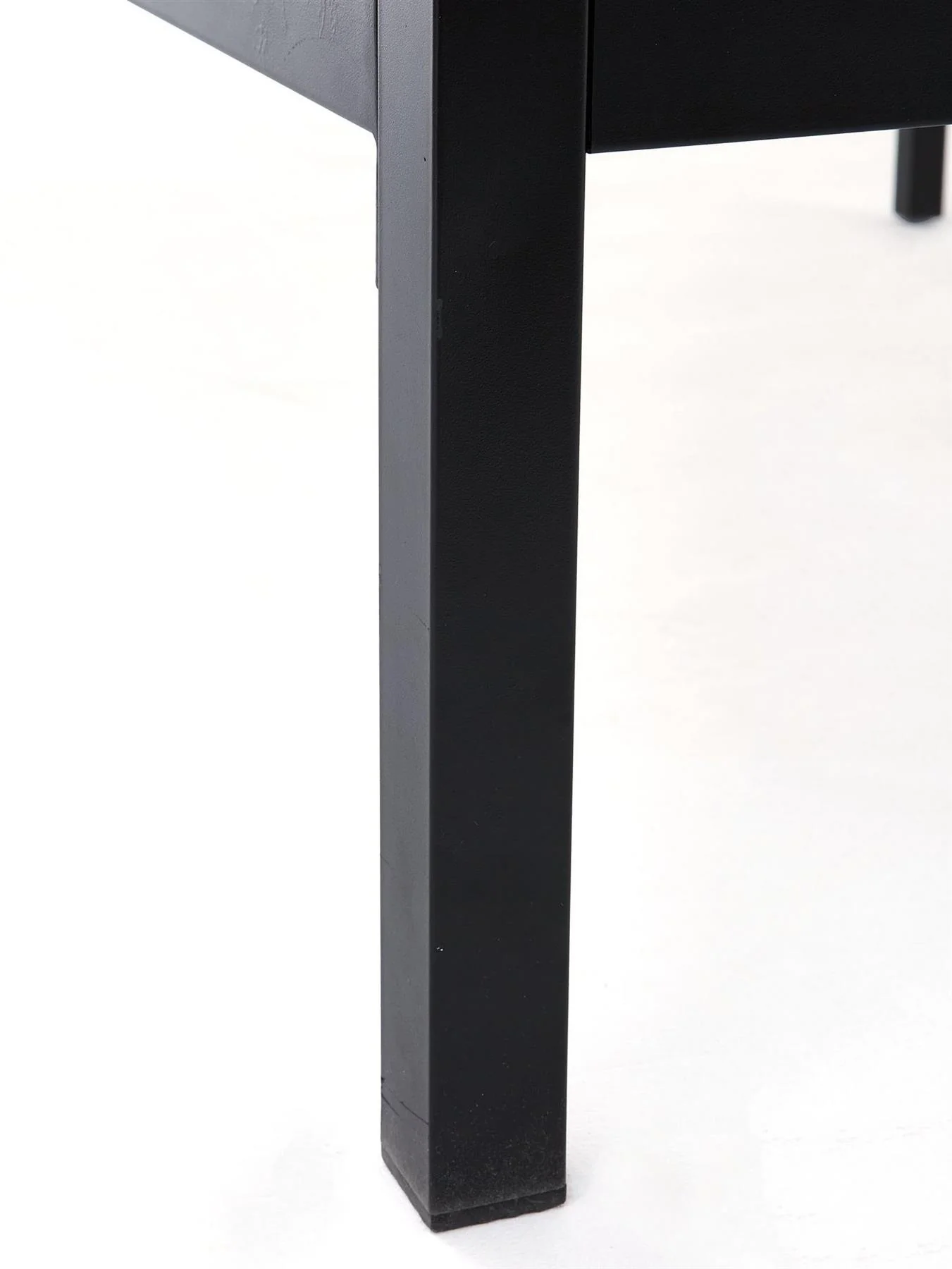 Hampton 4 Poster Metal Bed Frame Black Double Linen Headboard - Image 5