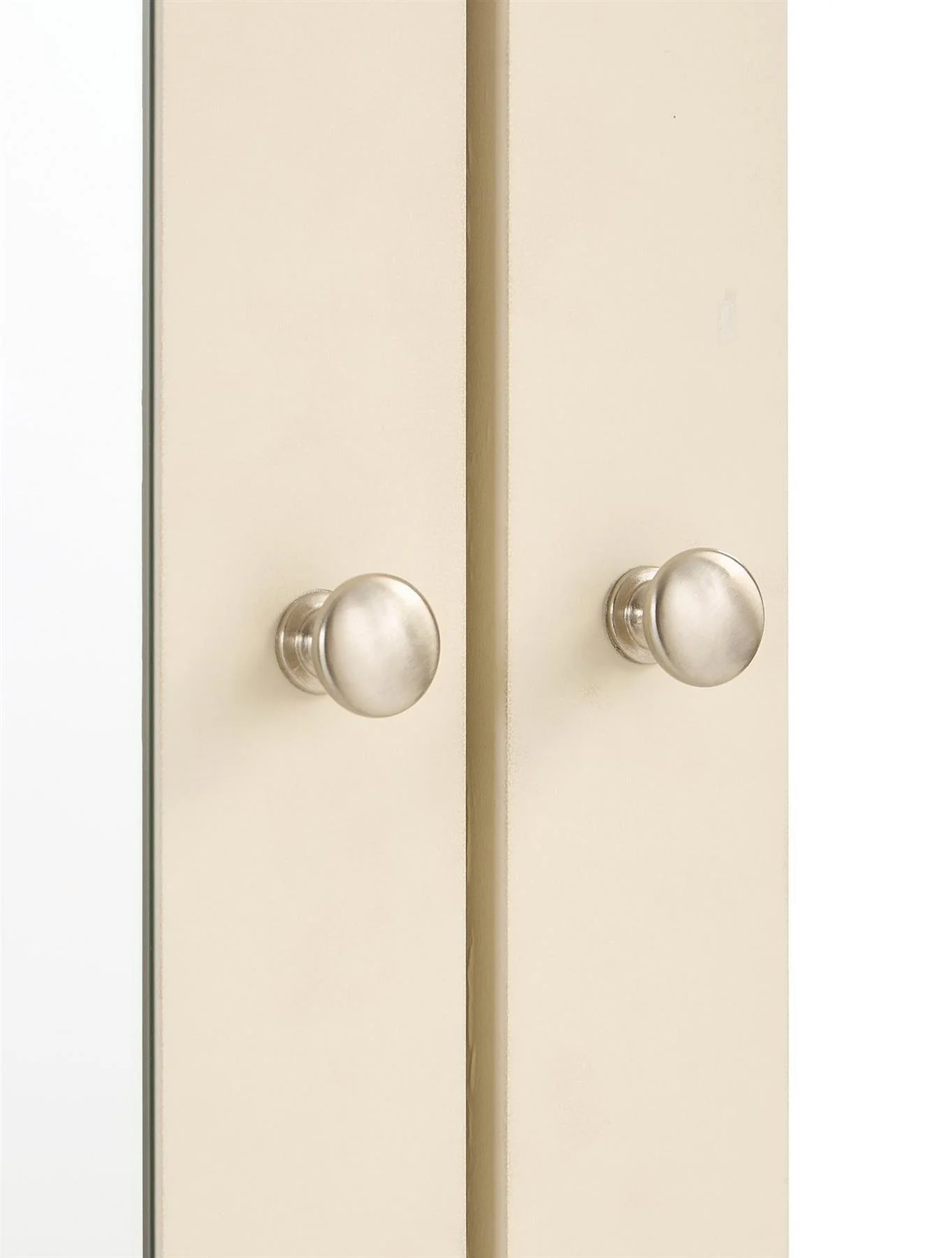 Hanna 4 Door 2 Drawer Mirrored Combi Wardrobe Cream Oak Storage Bedroom - Image 6