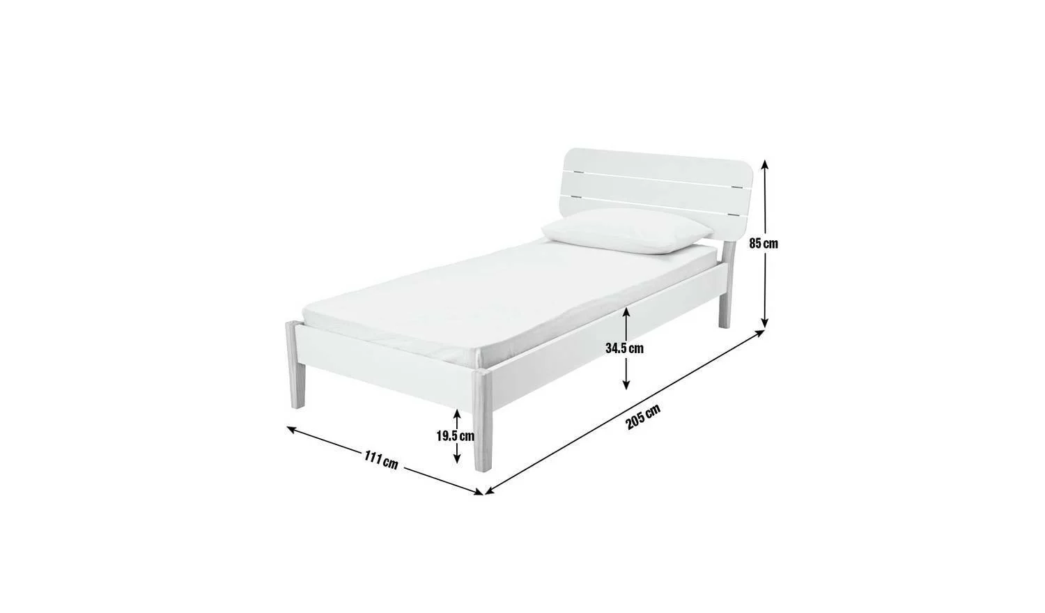 Hanna Single Bed Frame Two Tone Sturdy and Stylish Bedroom Furniture for Kids - Image 8