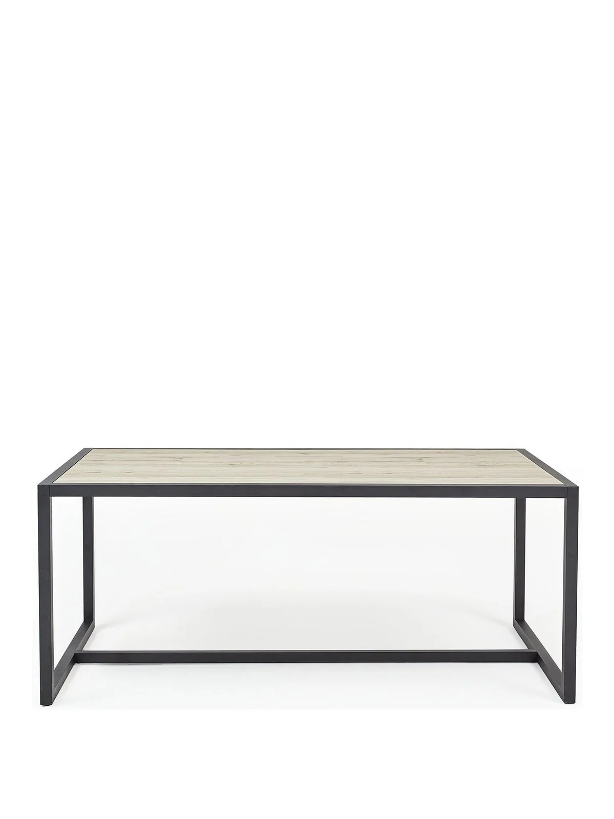 Harlem Dining Table 180cm Grey Oak & Black Metal|Industrial Style| Family Table - Image 2