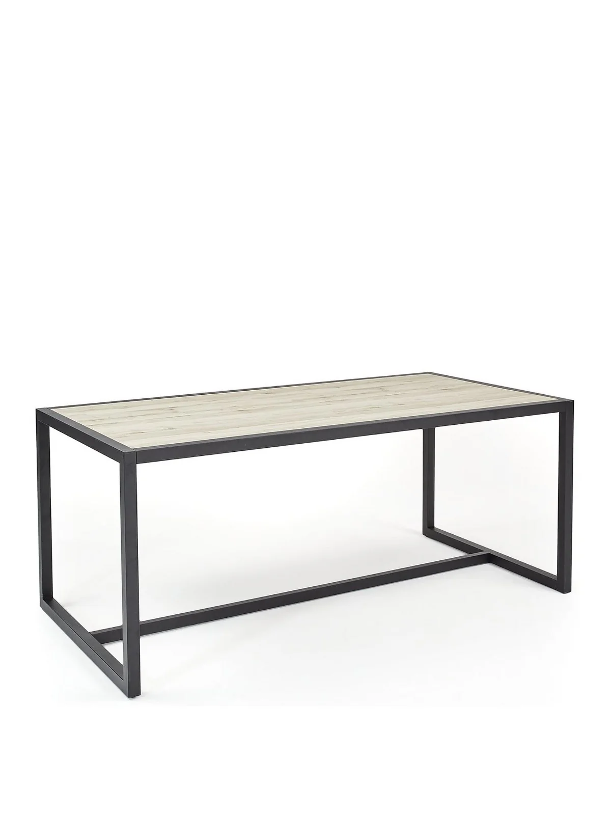 Harlem Dining Table 180cm Grey Oak & Black Metal|Industrial Style| Family Table - Image 3