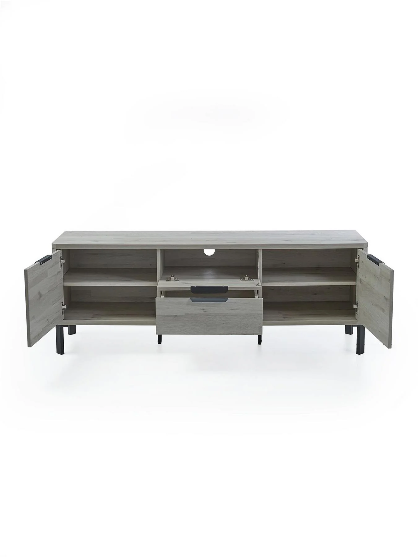 Harlem TV Unit - fits up to 58 inch TV Grey Oak Media Storage Cabinet - Image 3