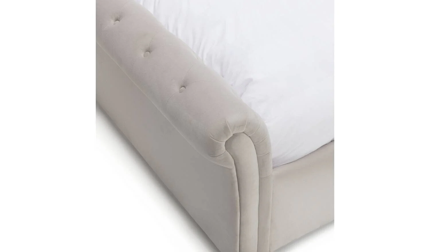 Harrogate Kingsize Ottoman Fabric Bed Silver Elegant Bedroom Storage Solution - Image 10