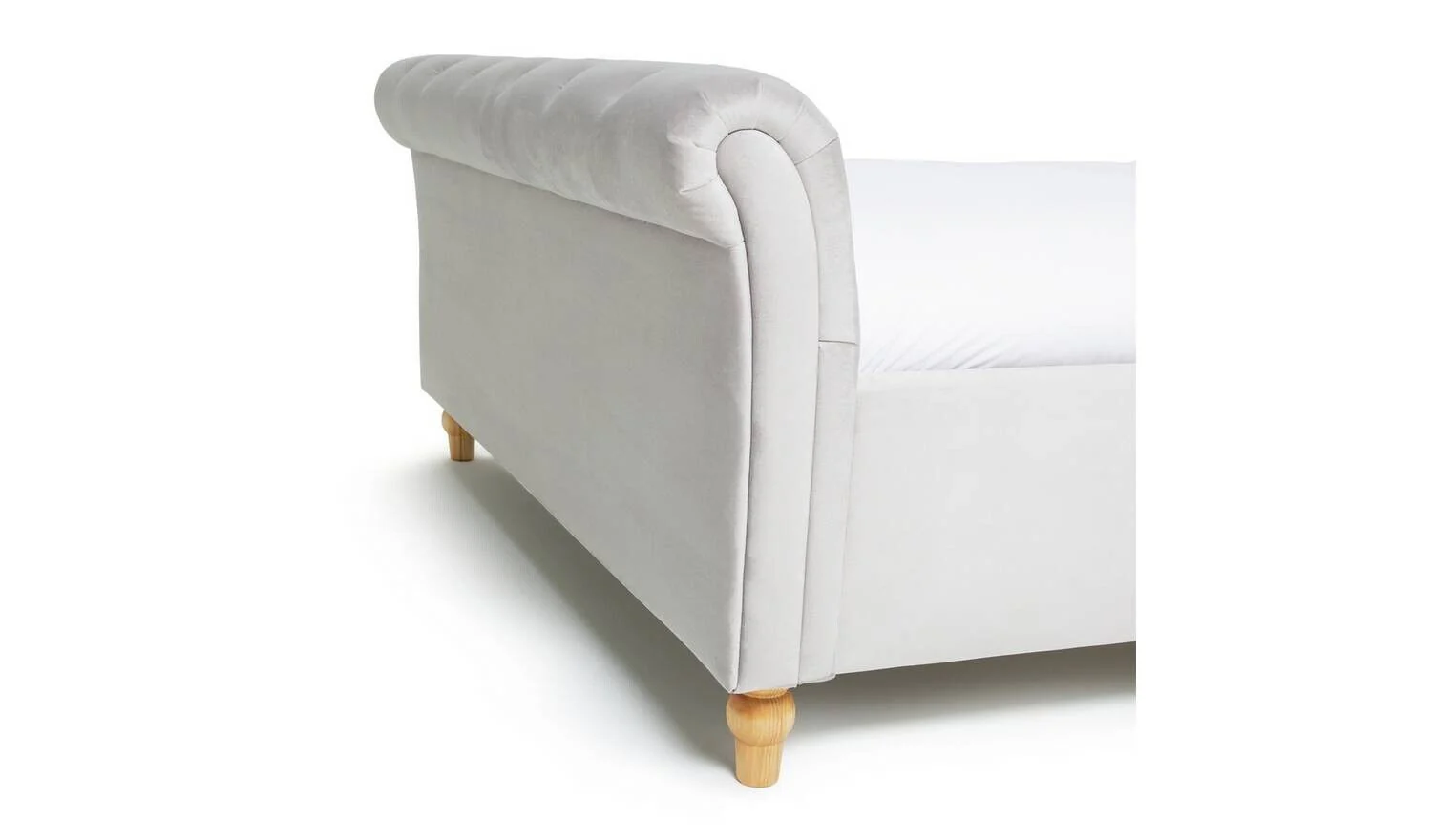 Harrogate Kingsize Velvet Bed Frame Silver Elegant and Cozy Bedroom Decor - Image 4