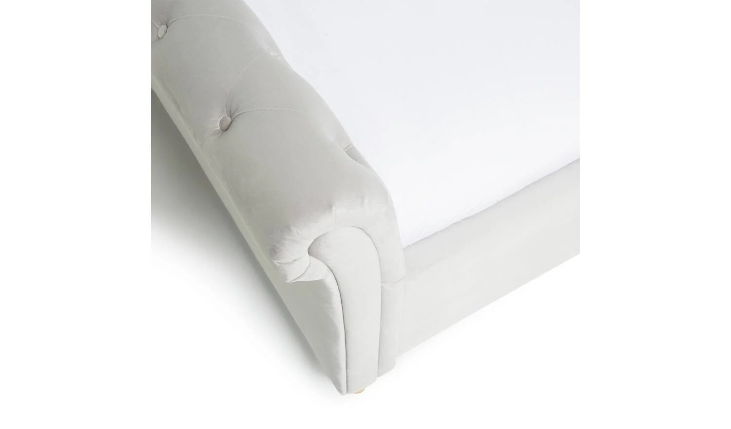Harrogate Kingsize Velvet Bed Frame Silver Elegant and Cozy Bedroom Decor - Image 6