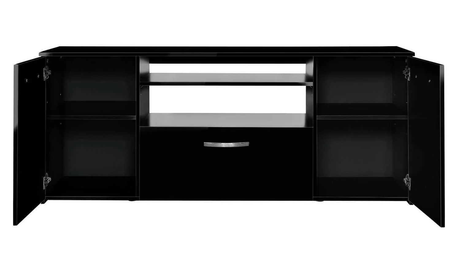 Hayward 2 Door 1 Drawer Sideboard Black Gloss Modern and Functional Storage Unit - Image 5