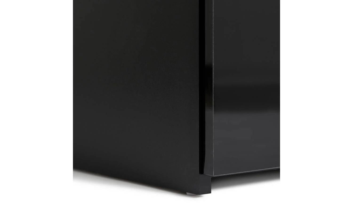 Hayward 2 Door Small TV Unit Black Gloss Media Stand Storage Cabinet - Image 7