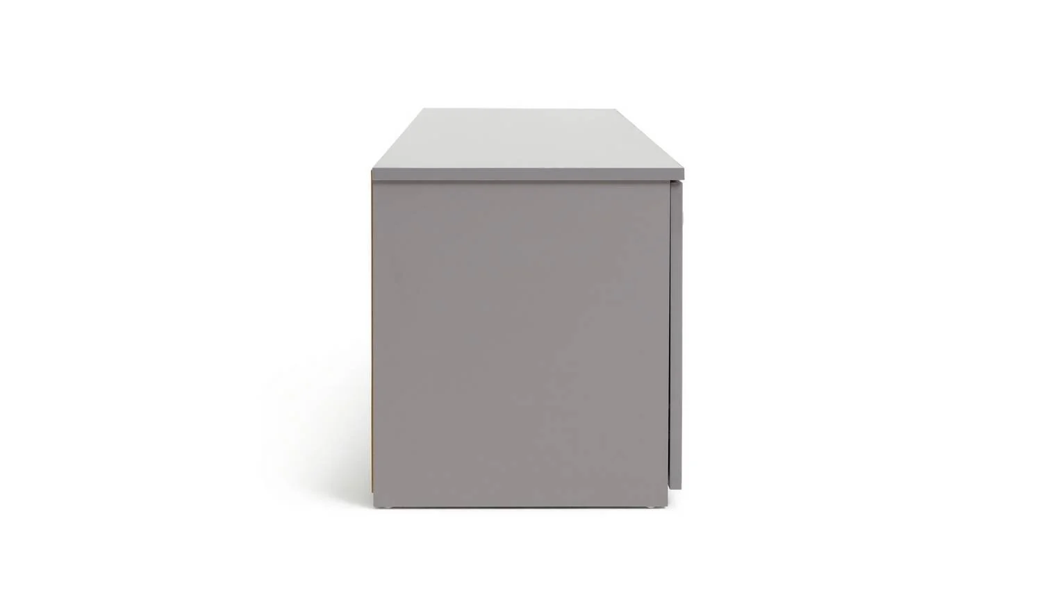 Hayward 2 Door Small TV Unit Grey Gloss Media Storage Cabinet - Image 3