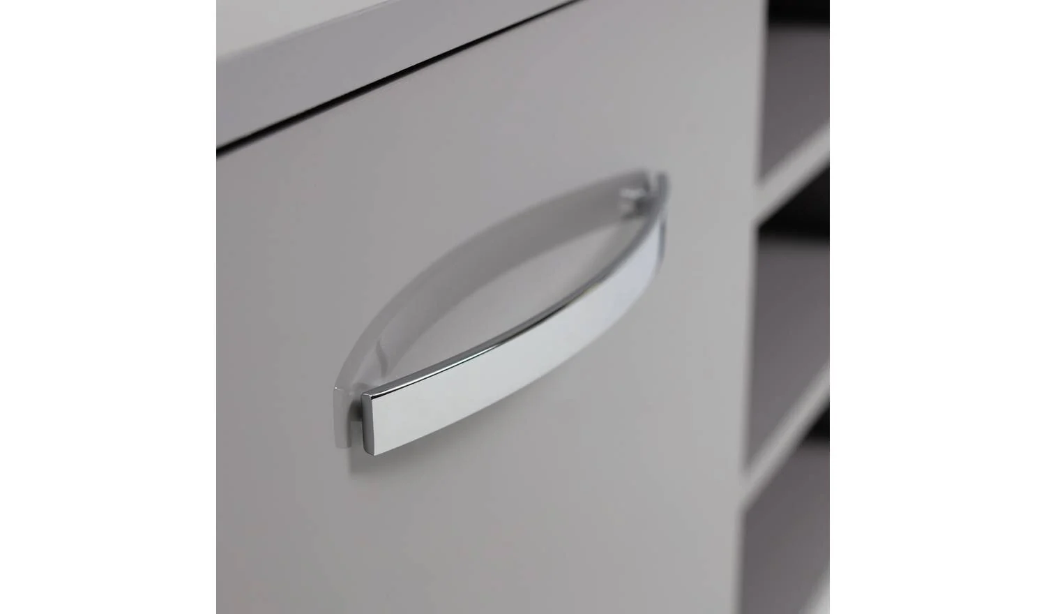 Hayward 2 Door Small TV Unit Grey Gloss Media Storage Cabinet - Image 8
