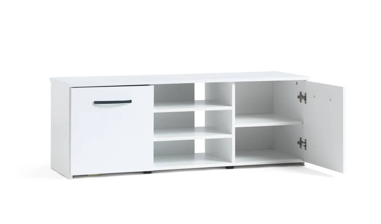 Hayward 2 Door Small TV Unit White Gloss Media Storage Cabinet Modern - Image 5