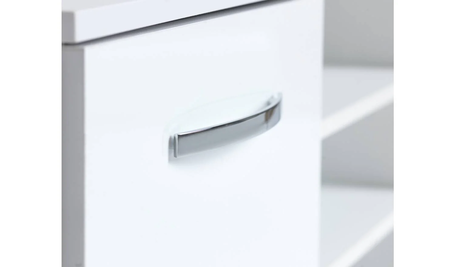 Hayward 2 Door Small TV Unit White Gloss Media Storage Cabinet Modern - Image 8