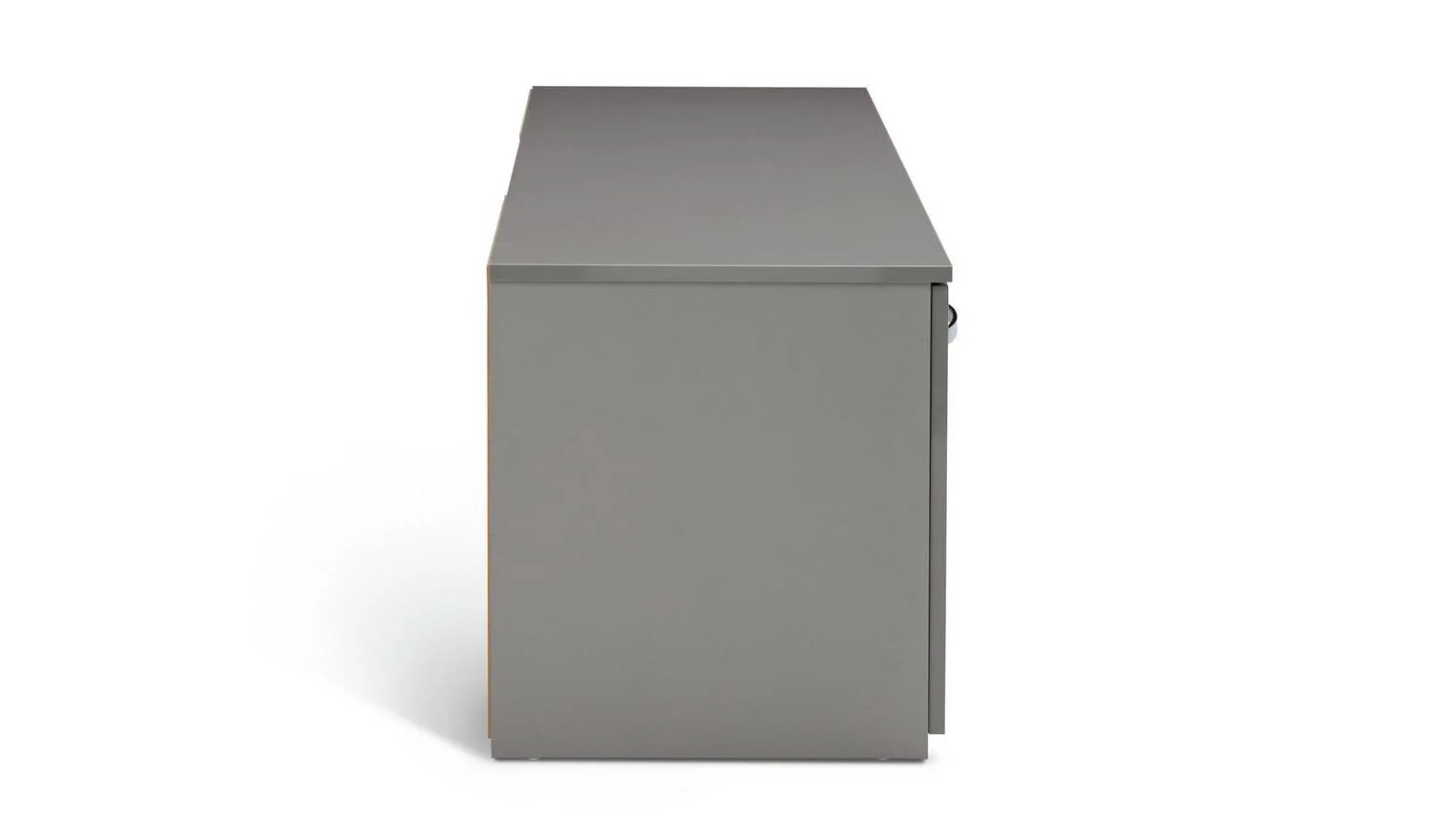 Hayward 2 Door TV Unit Gloss Grey Modern Home Cinema Furniture - Image 4