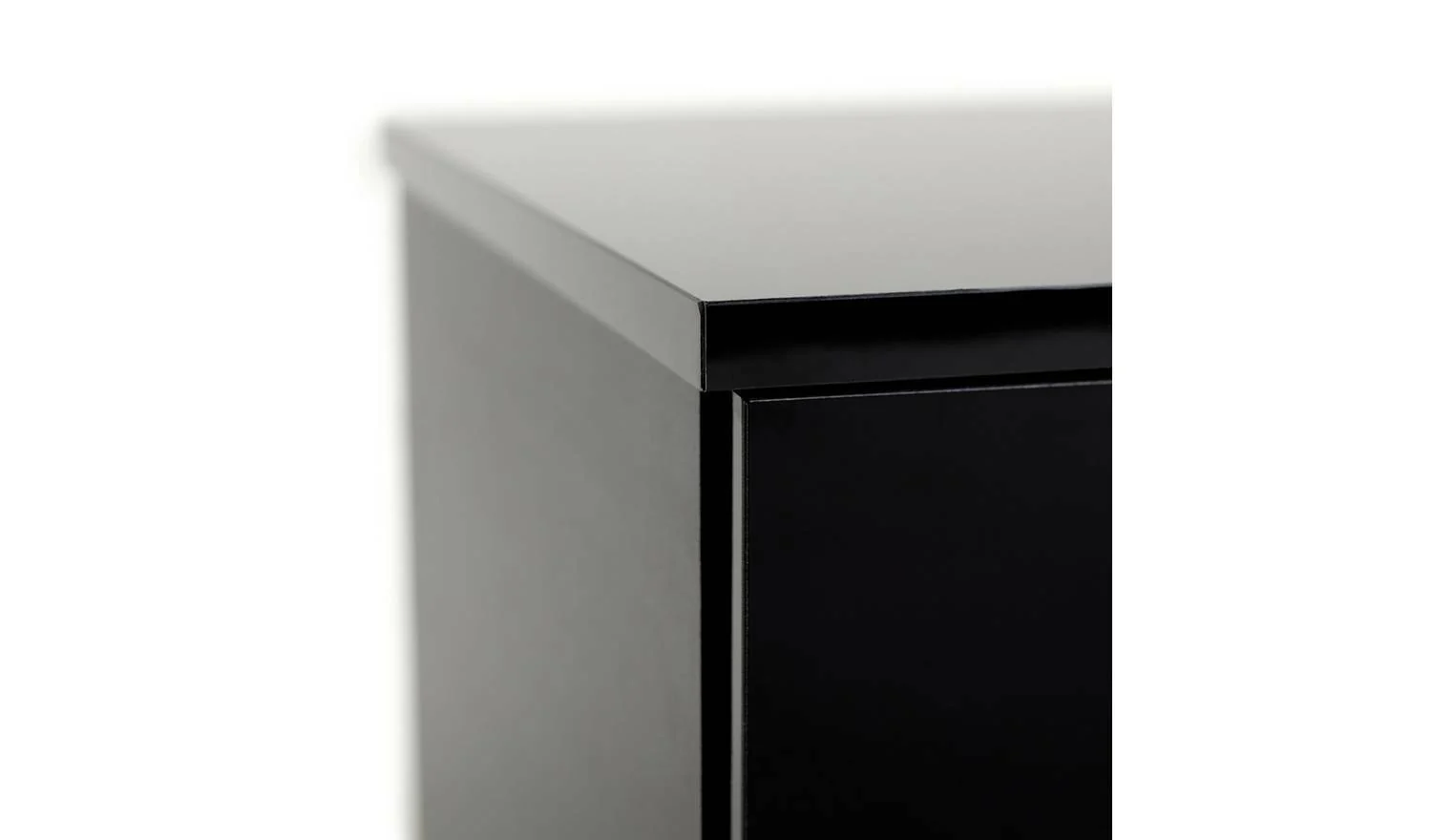 Hayward 2 Door Wide TV Unit Black Gloss Modern Media Storage for Any Room - Image 6