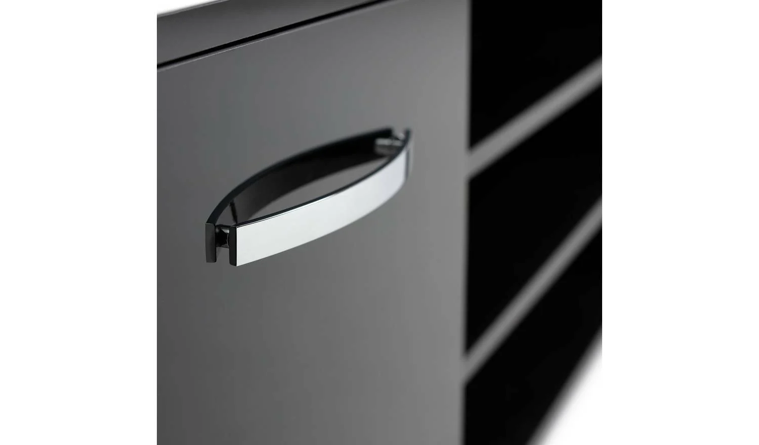 Hayward 2 Door Wide TV Unit Black Gloss Modern Media Storage for Any Room - Image 8