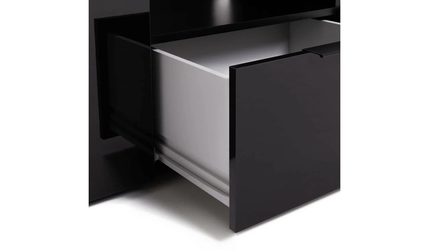 Hayward 2 Drawer TV Unit Black Modern and Functional Media Storage Decor - Image 6