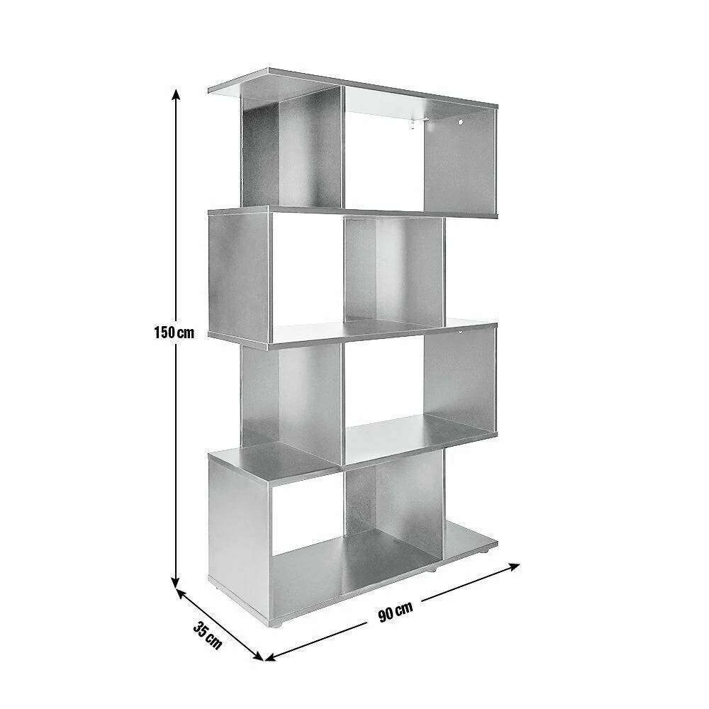 Hayward 5 Shelf Bookcase Black Gloss Modern and Stylish Storage Solution - Image 12