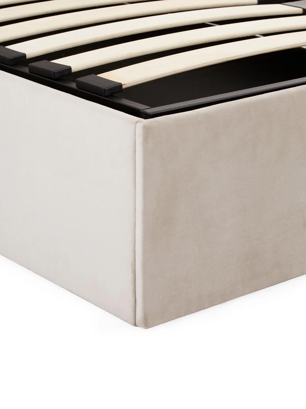 Haywood Double Ottoman Bed Natural | Wing Headboard | End Lift Storage - Image 6