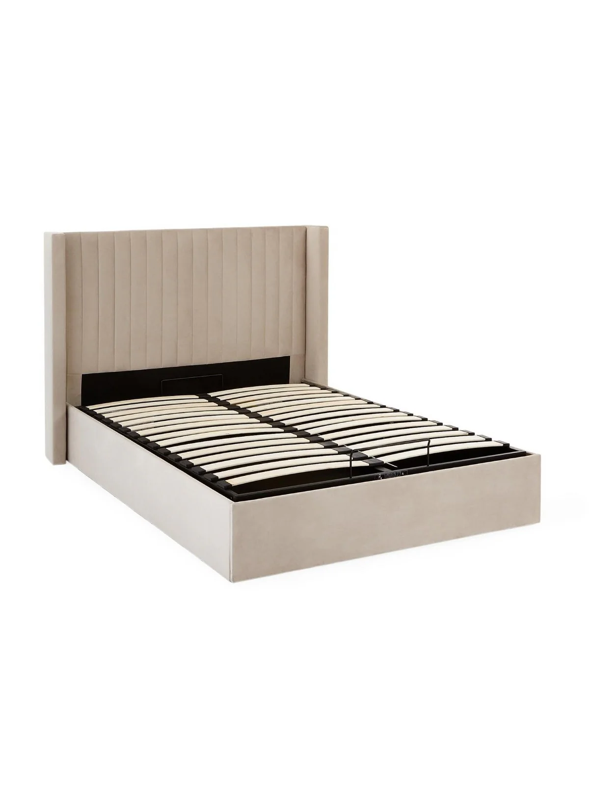 Haywood End Lift Up Storage Ottoman King Bed Natural Stylish and Modern Bedroom - Image 3