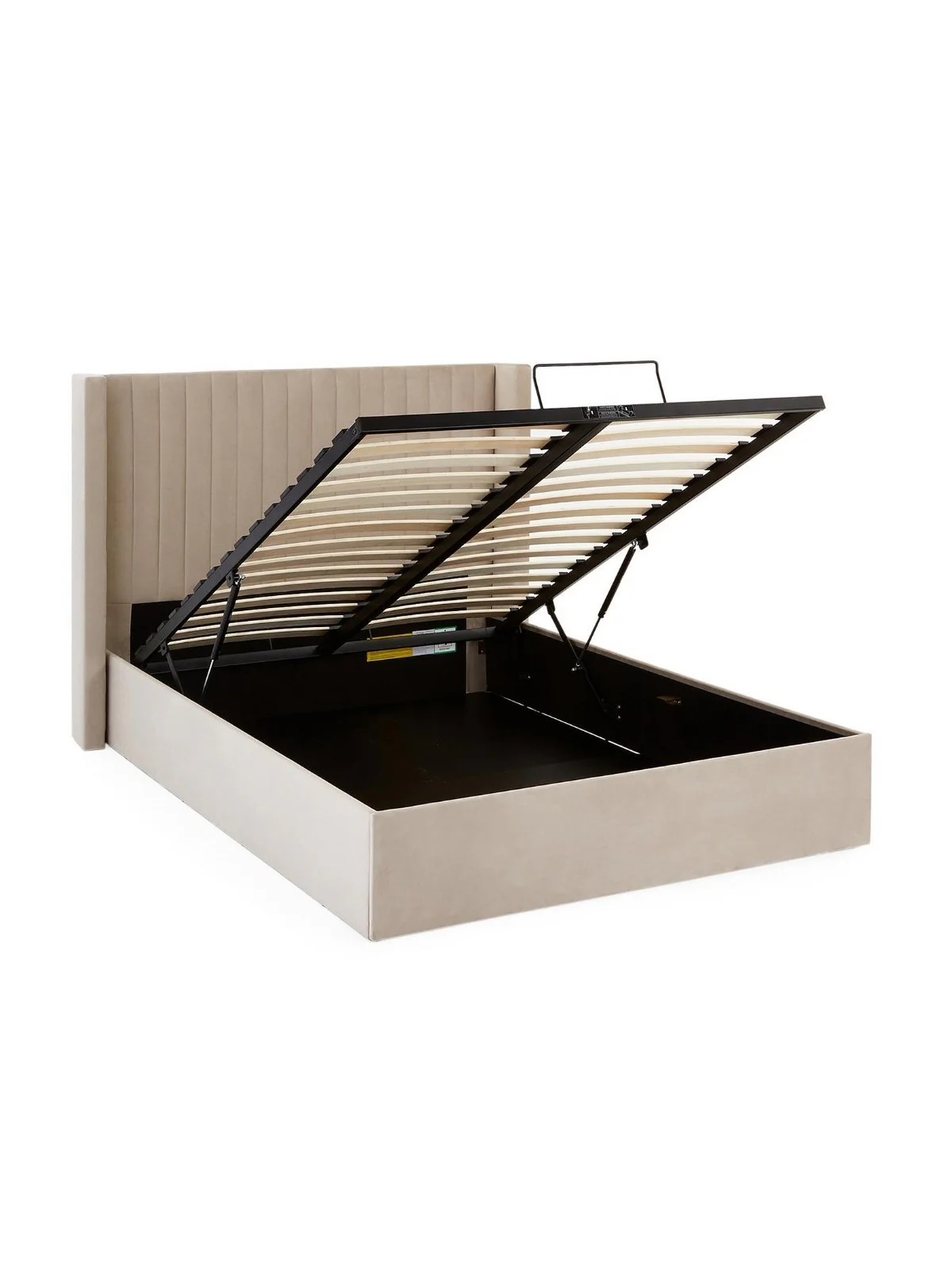 Haywood End Lift Up Storage Ottoman King Bed Natural Stylish and Modern Bedroom - Image 4