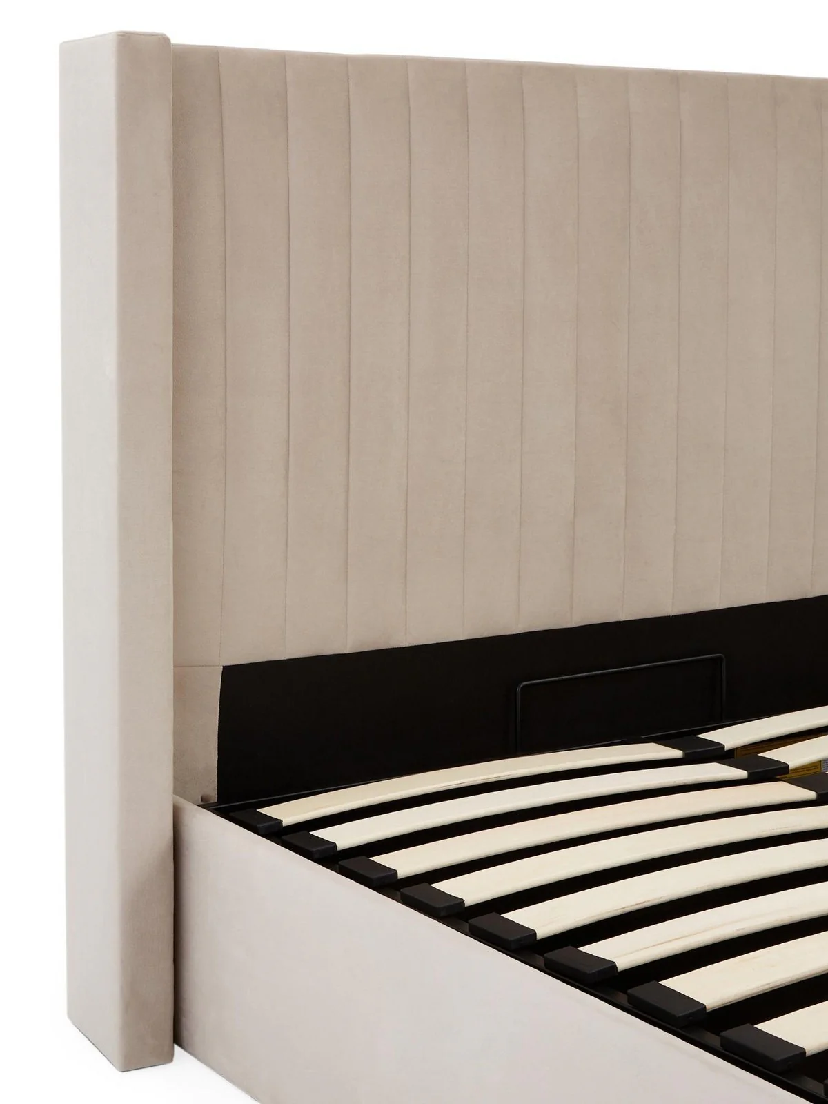 Haywood End Lift Up Storage Ottoman King Bed Natural Stylish and Modern Bedroom - Image 5