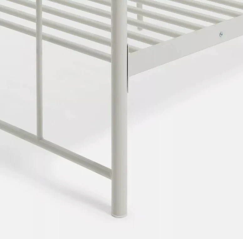 Hearts Single Metal Bed Frame White Kids Childrens Bedroom Furniture - Image 6