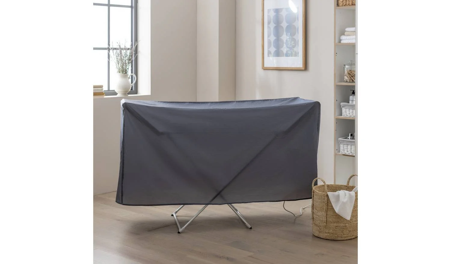 Heated Winged Airer Cover Indoor Drying Rack Protector Fast Dry - Image 2