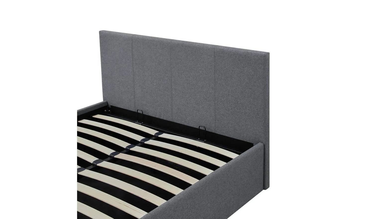 Heathdon Double End Lift Ottoman Bed Grey Spacious Storage Bed Design - Image 6
